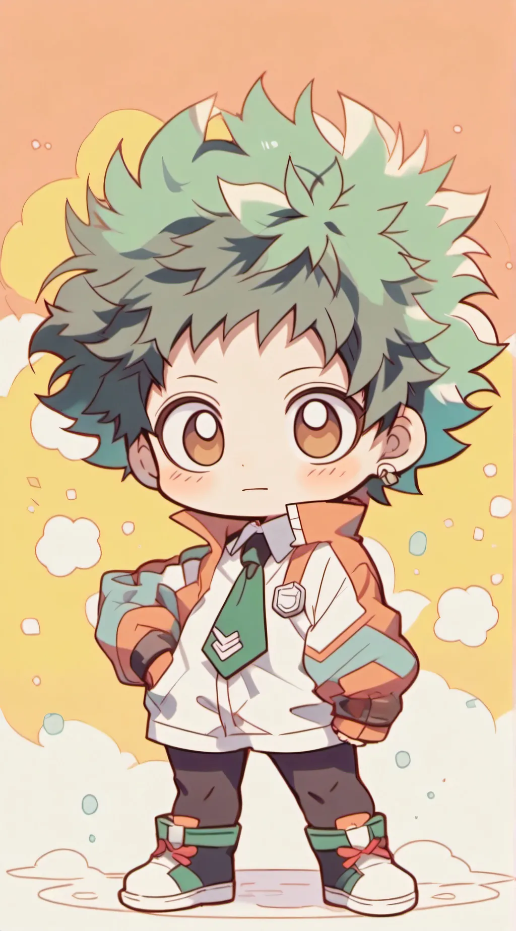 ai character: baby deku  background