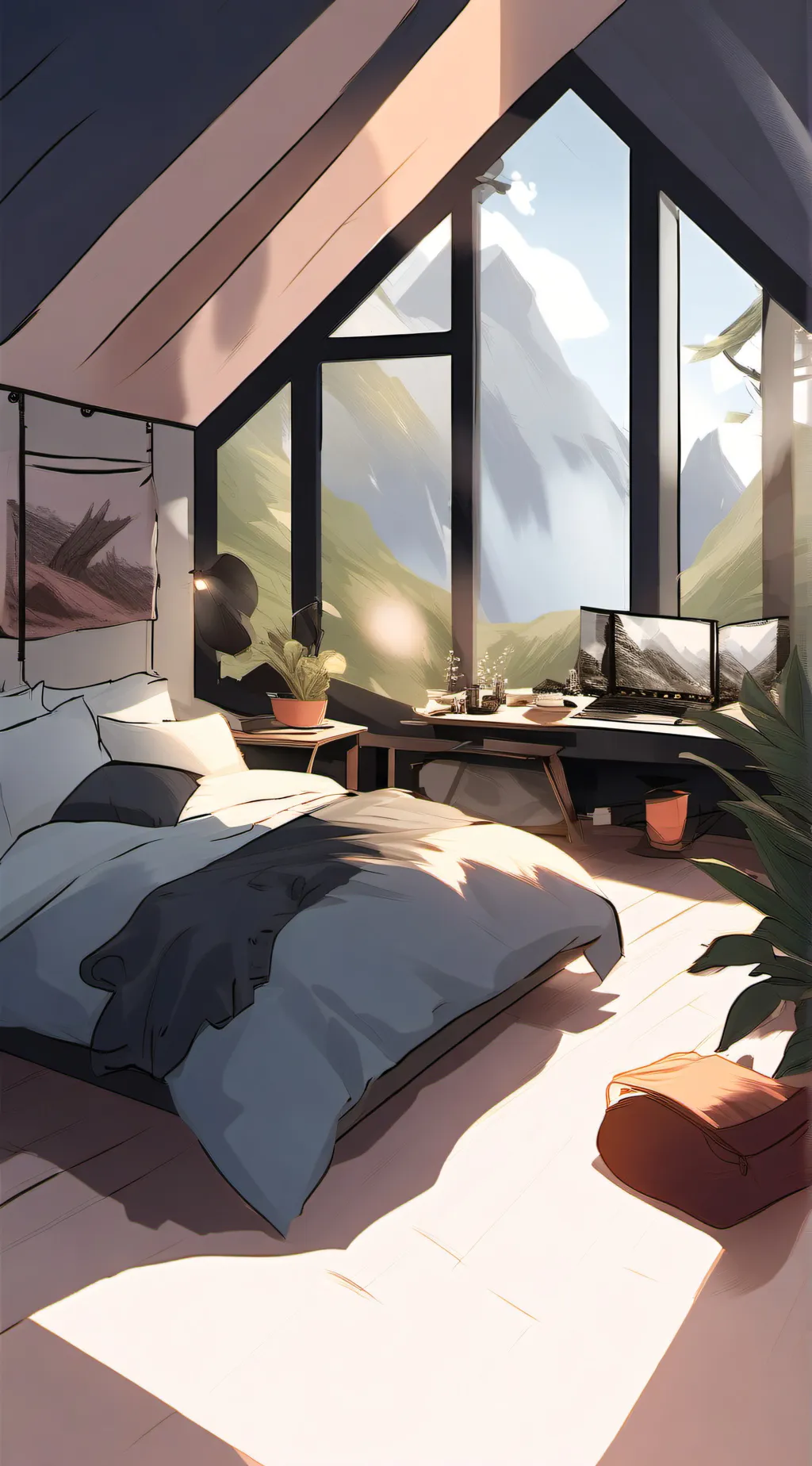 ai character: JJBA  Sleepover! background