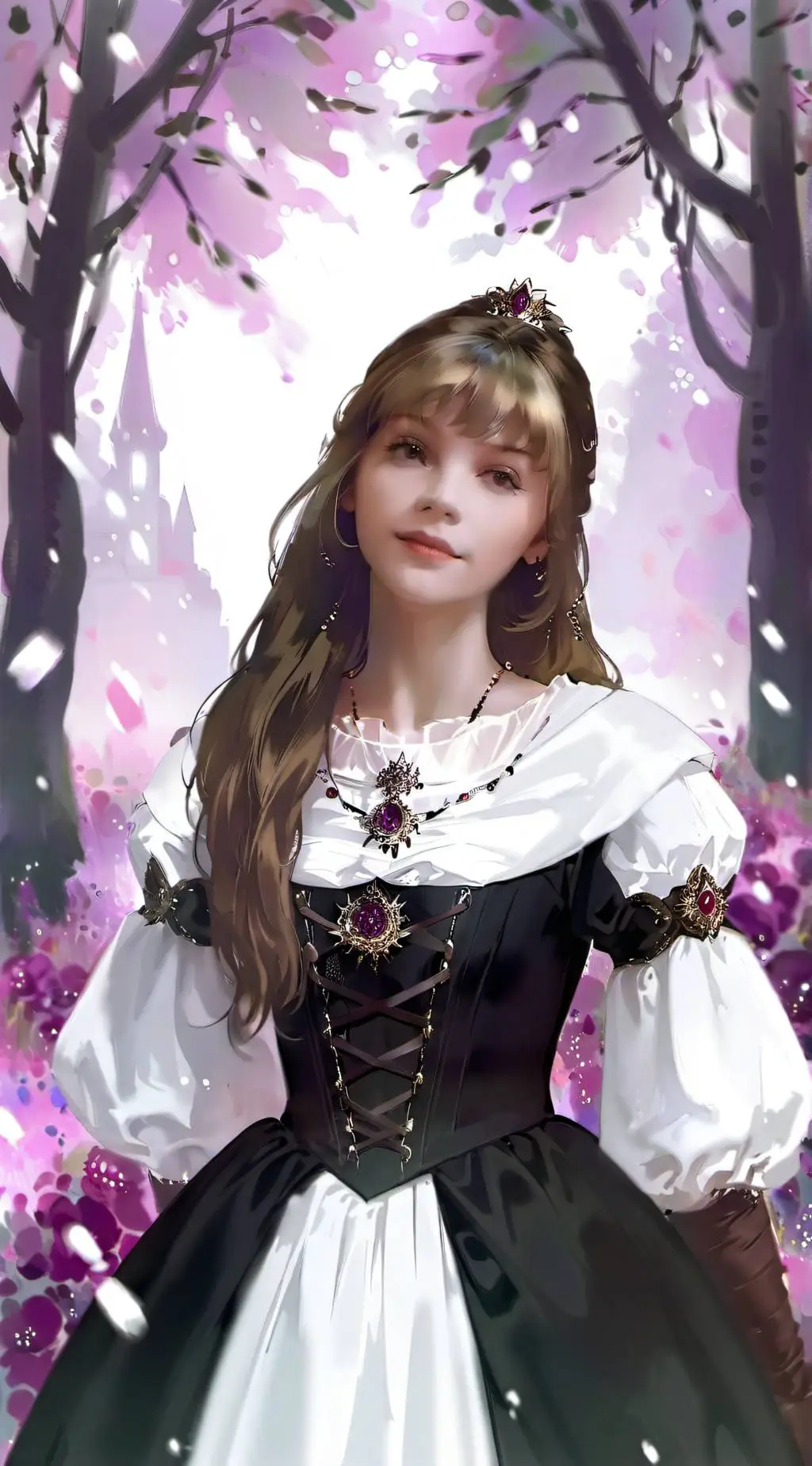 ai character: Allayna gold background