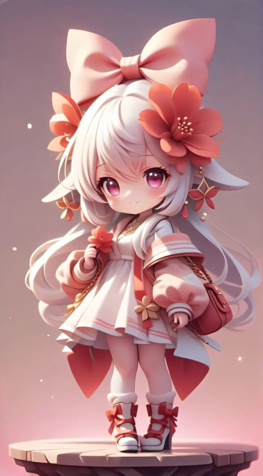ai character: Violet background