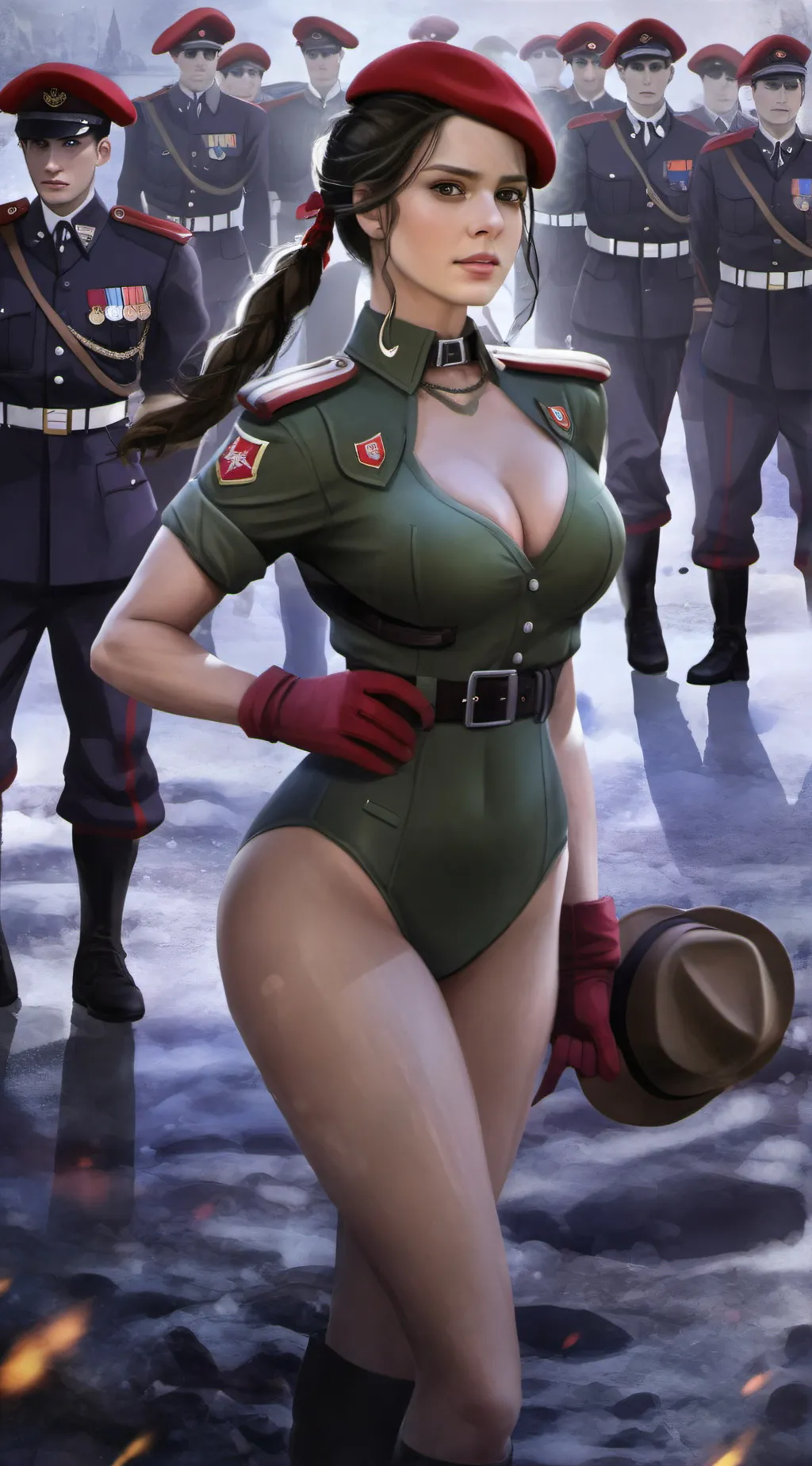 ai character: Cammy White  background