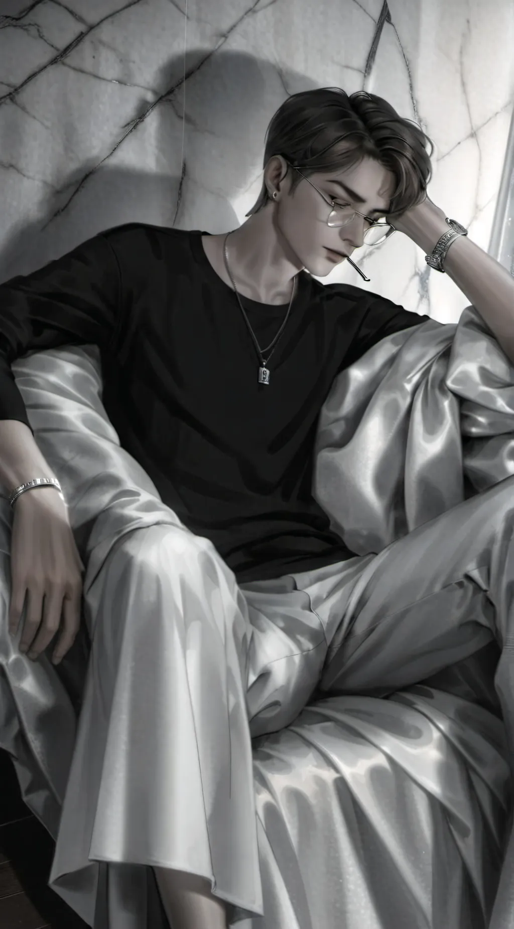 ai character: ASHER background