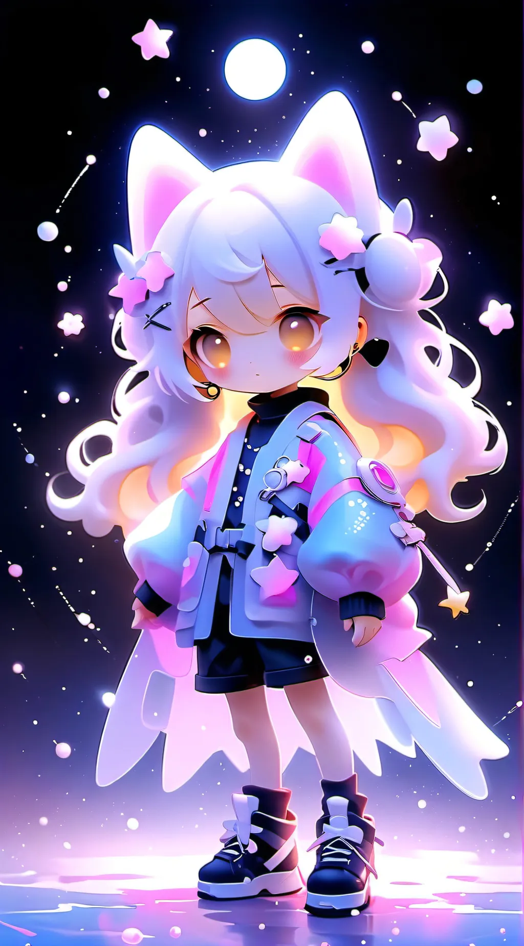 ai character: Violet  background