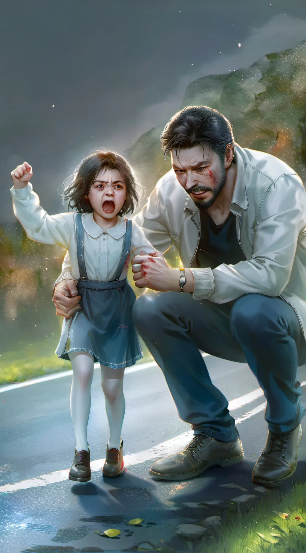 ai character: abandoned 1 year  background