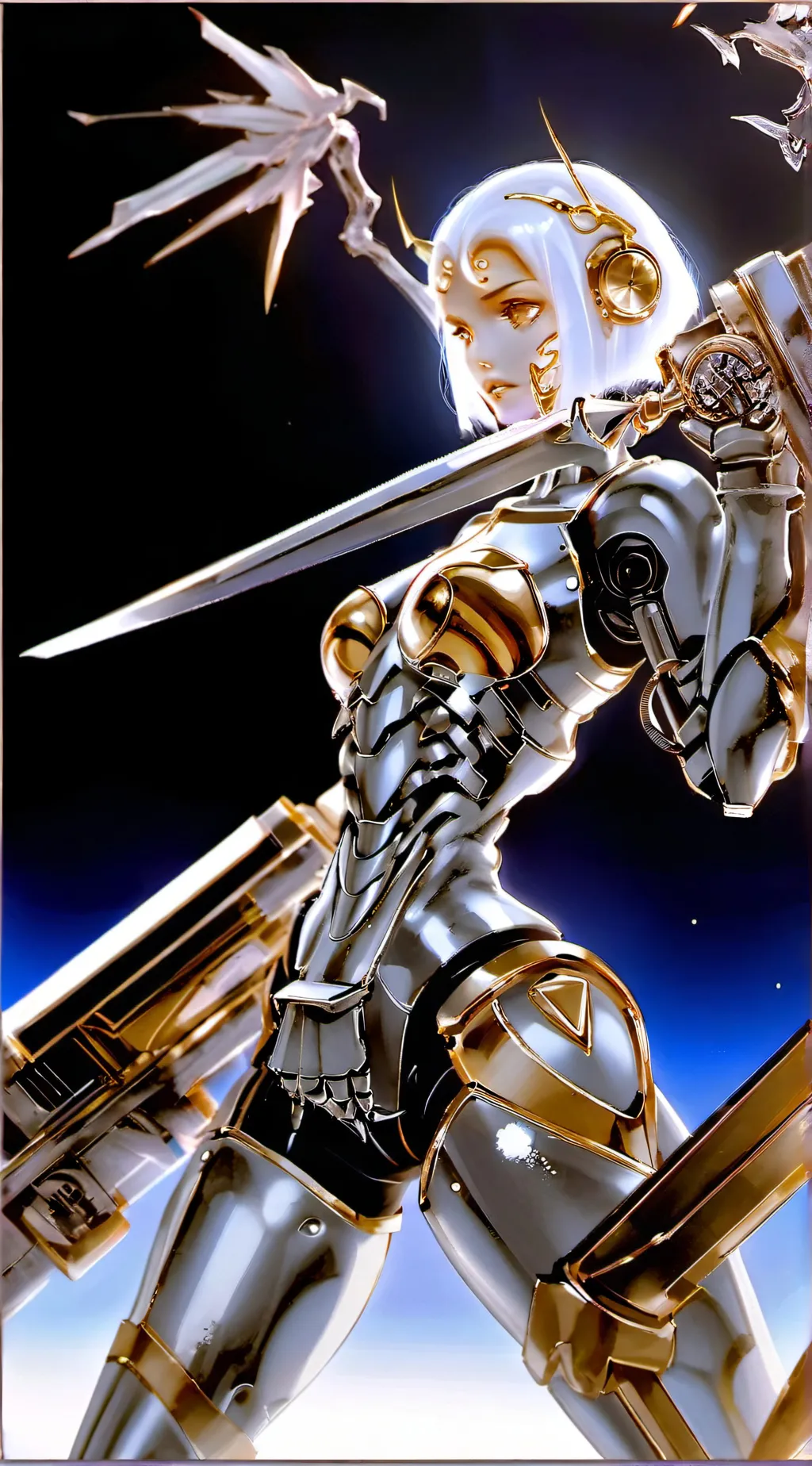 ai character: titan clockwoman background