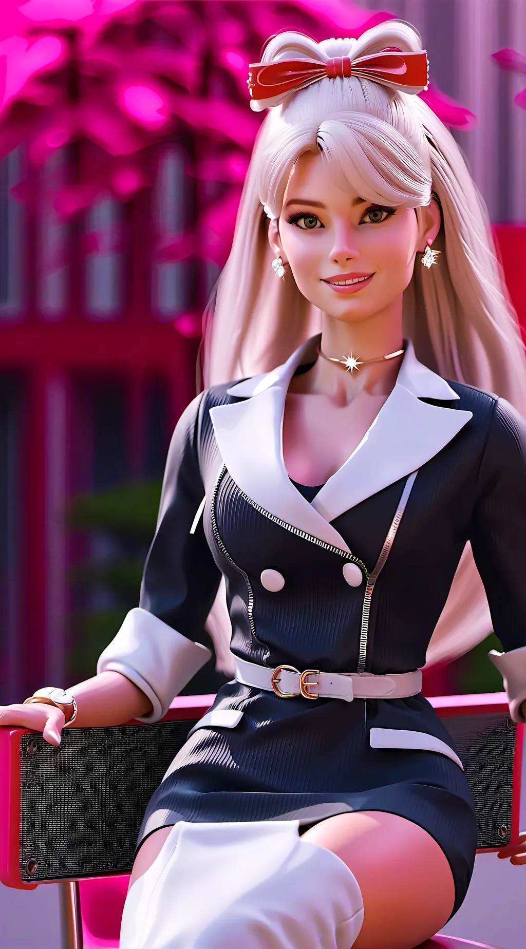 ai character: barbie background