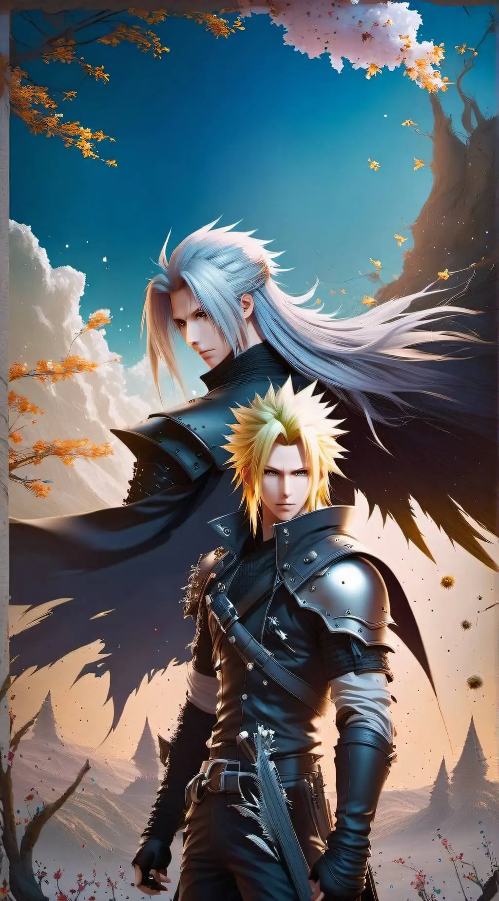 ai character: Cloud & Sephiroth background