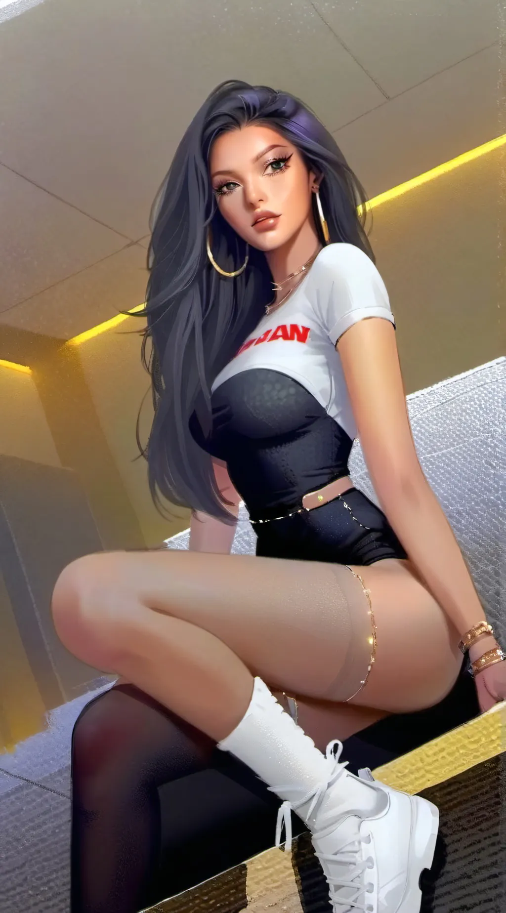 ai character: famous girl baddie background