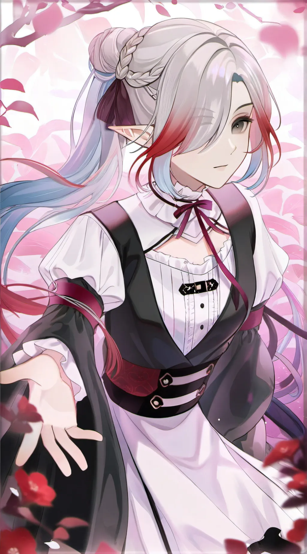 ai character: Violet background