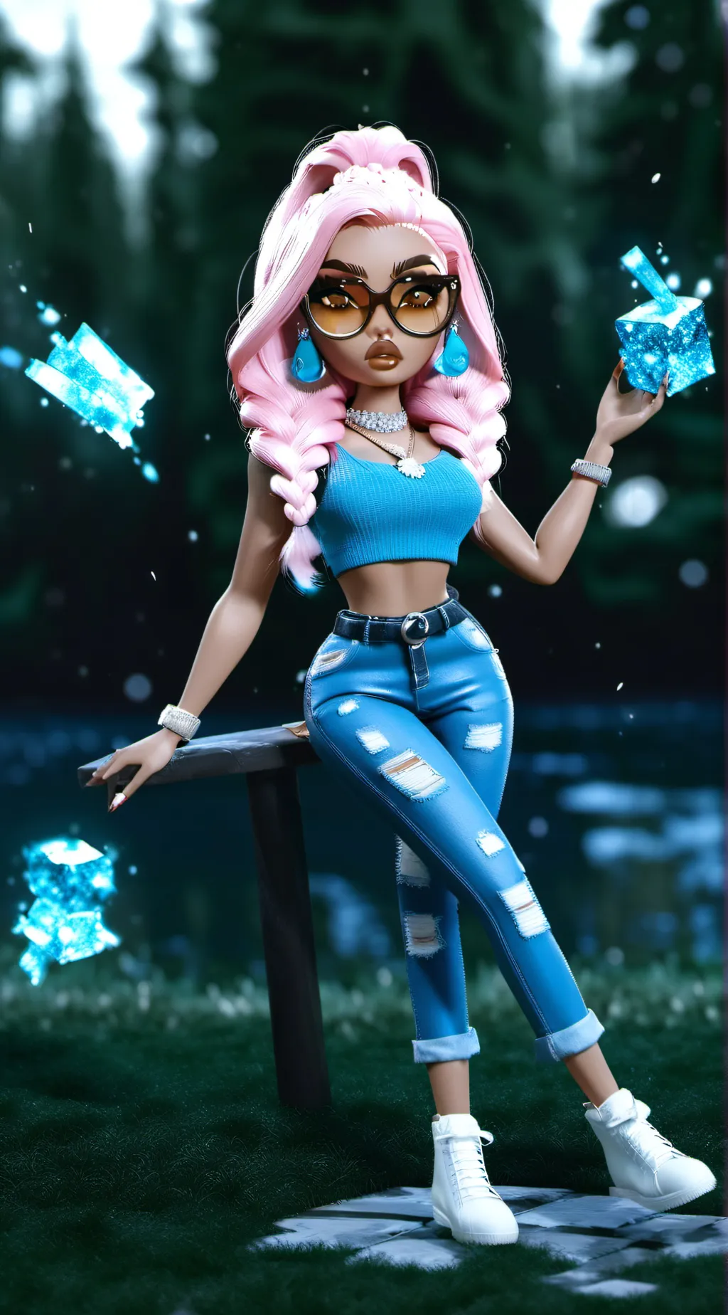 ai character: Aurora background