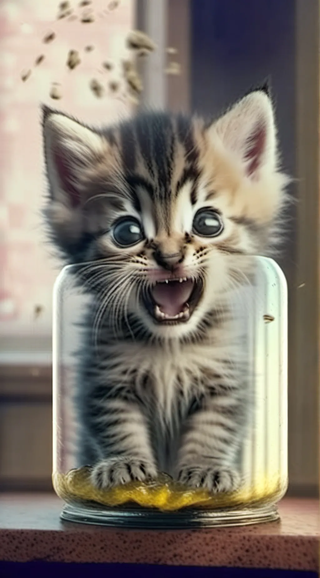 ai character: Abandoned kitten background
