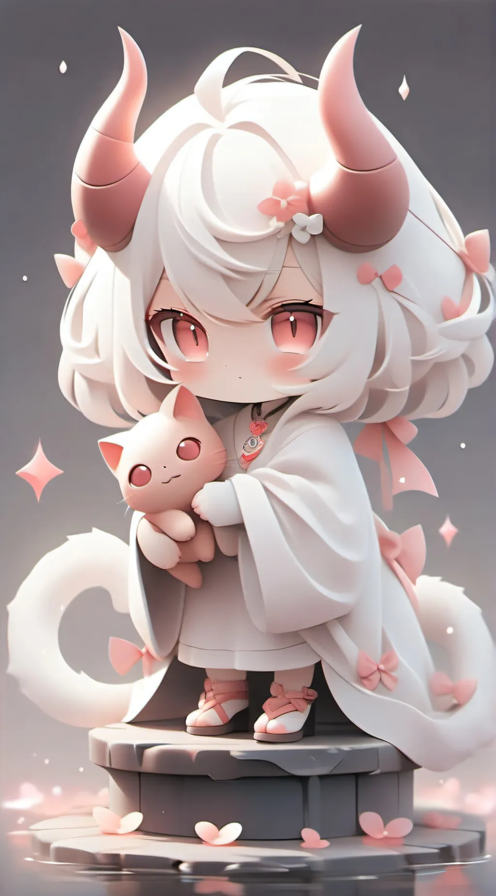 ai character: Demon Mrs Cat  background