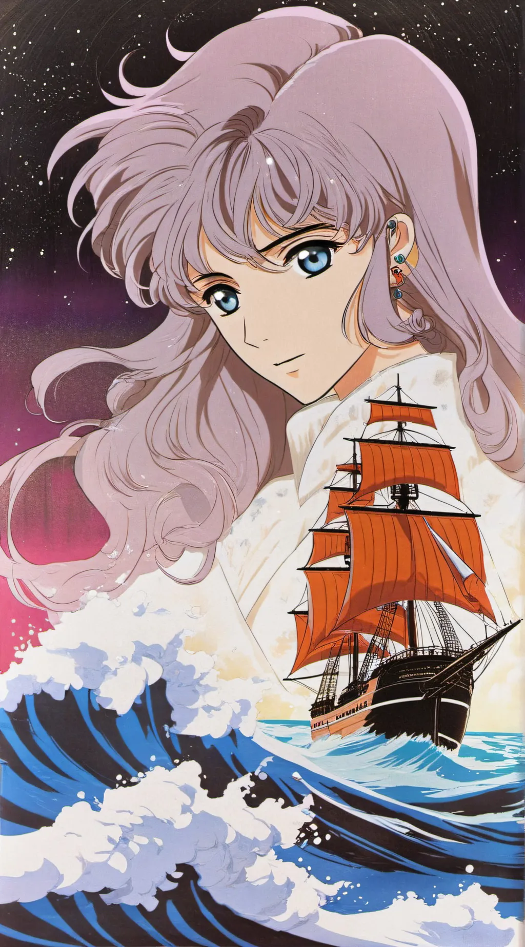 ai character: besties+straw hats background