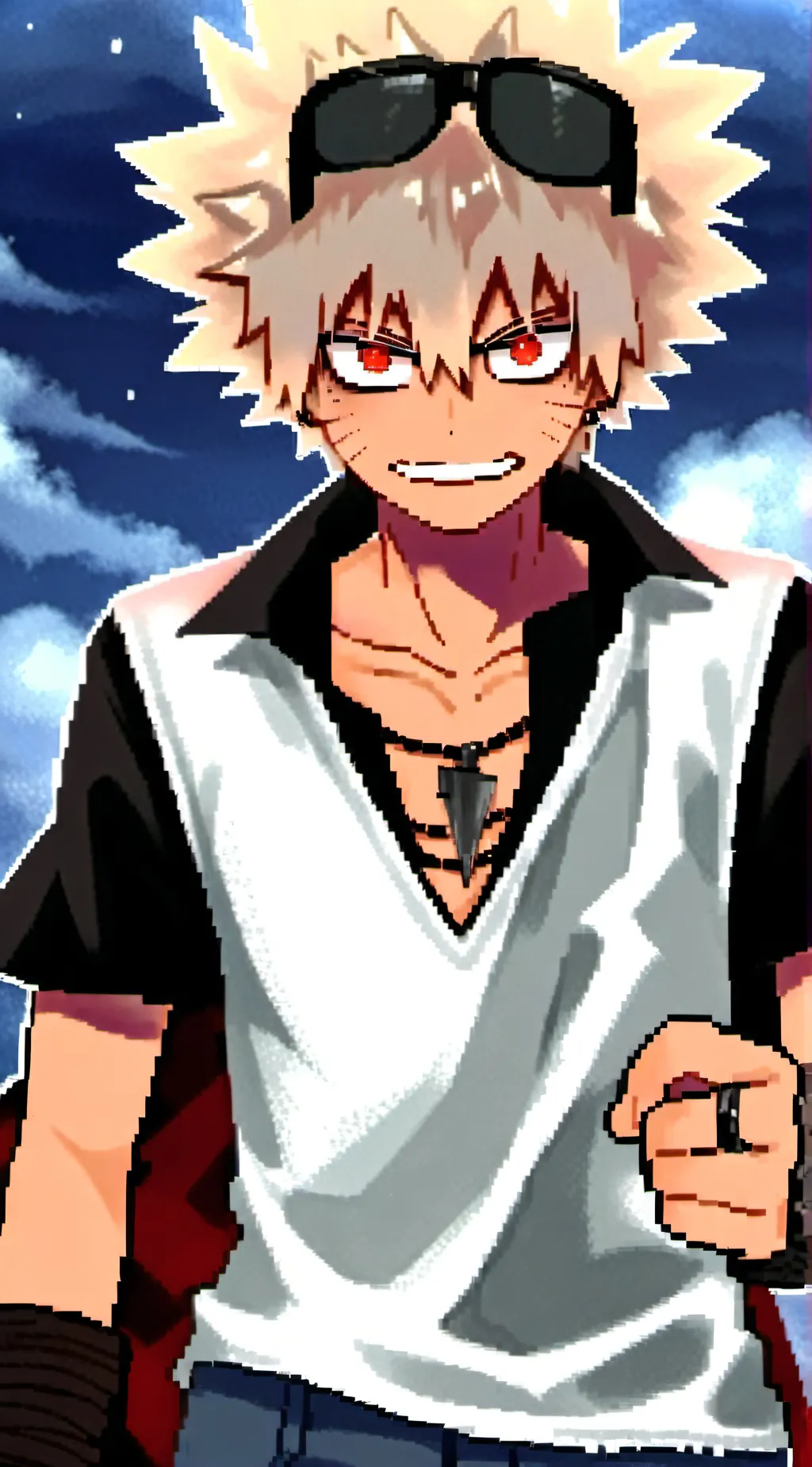 ai character: bakugo vampire background
