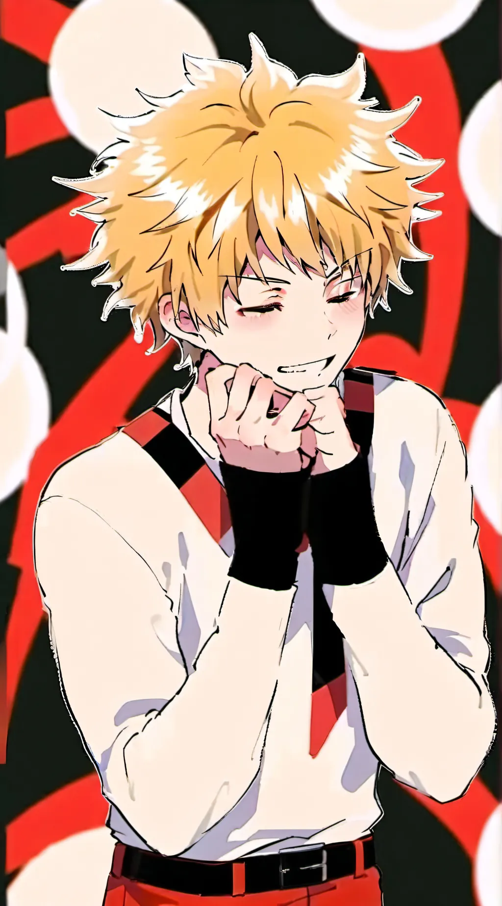 ai character: Katsuki Bakugou background