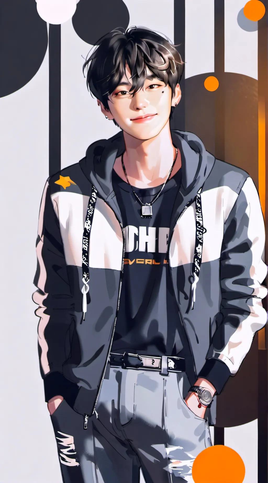 ai character: Love and deep spac background