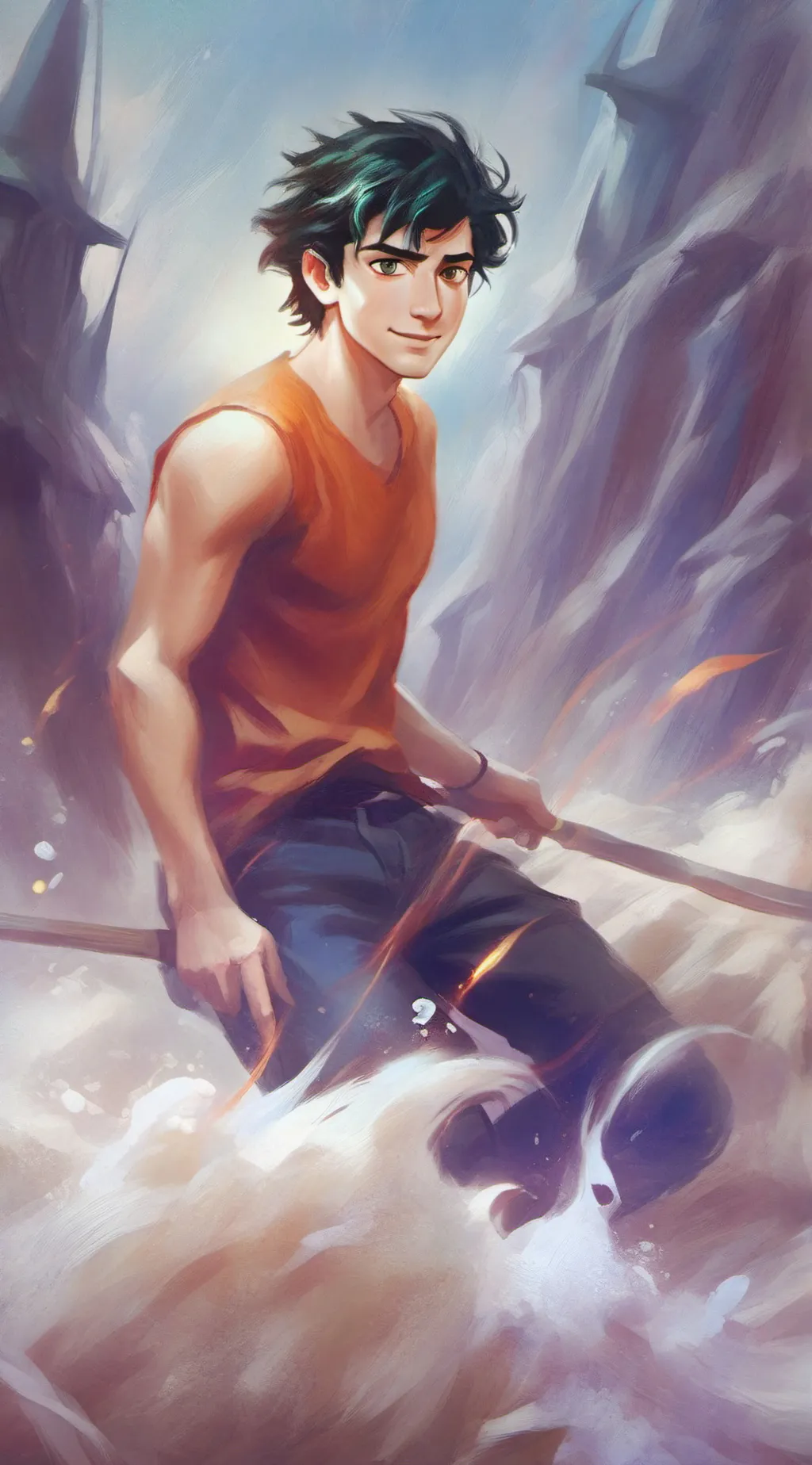ai character: Percy Jackson  background