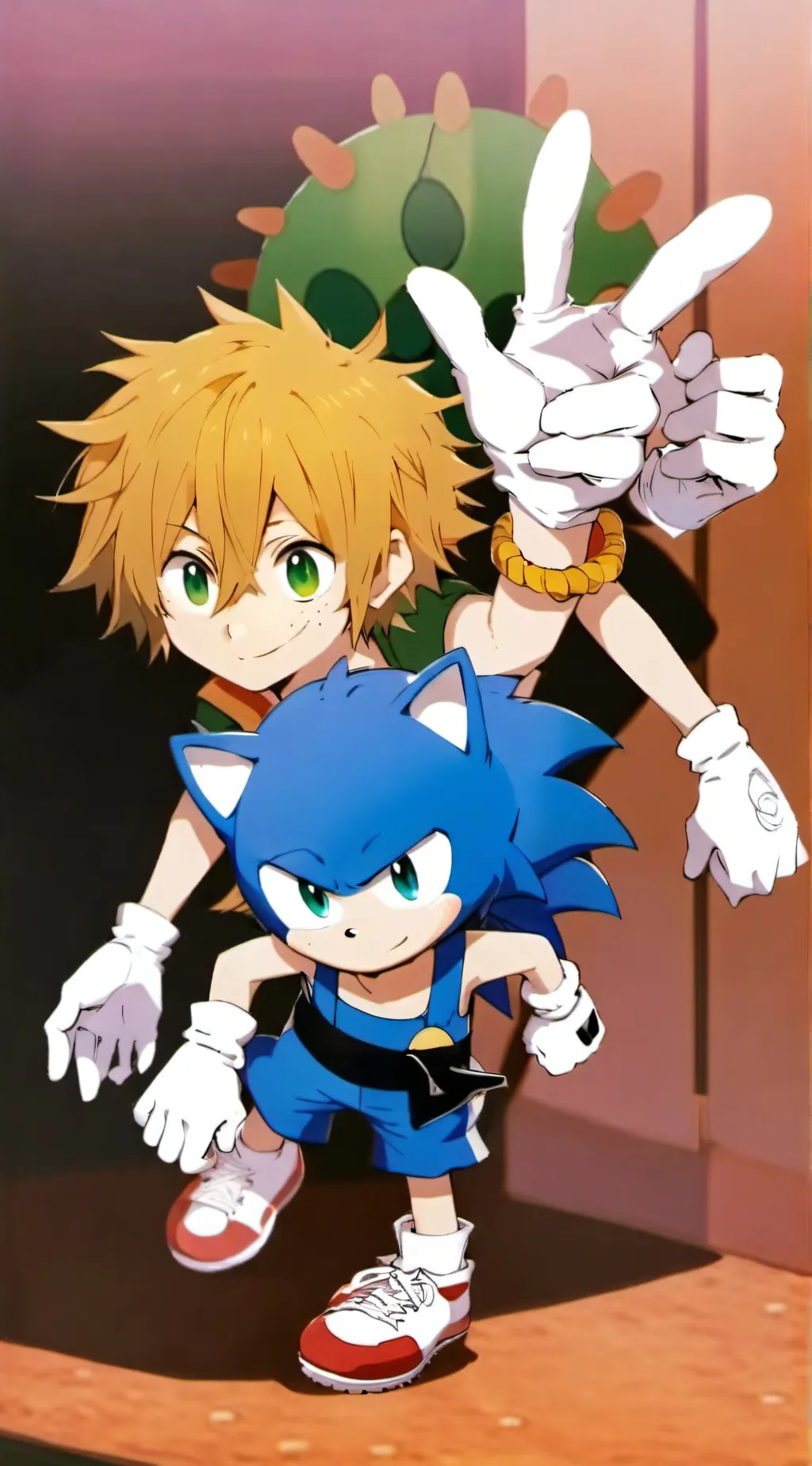 ai character: Mha X Sonic background