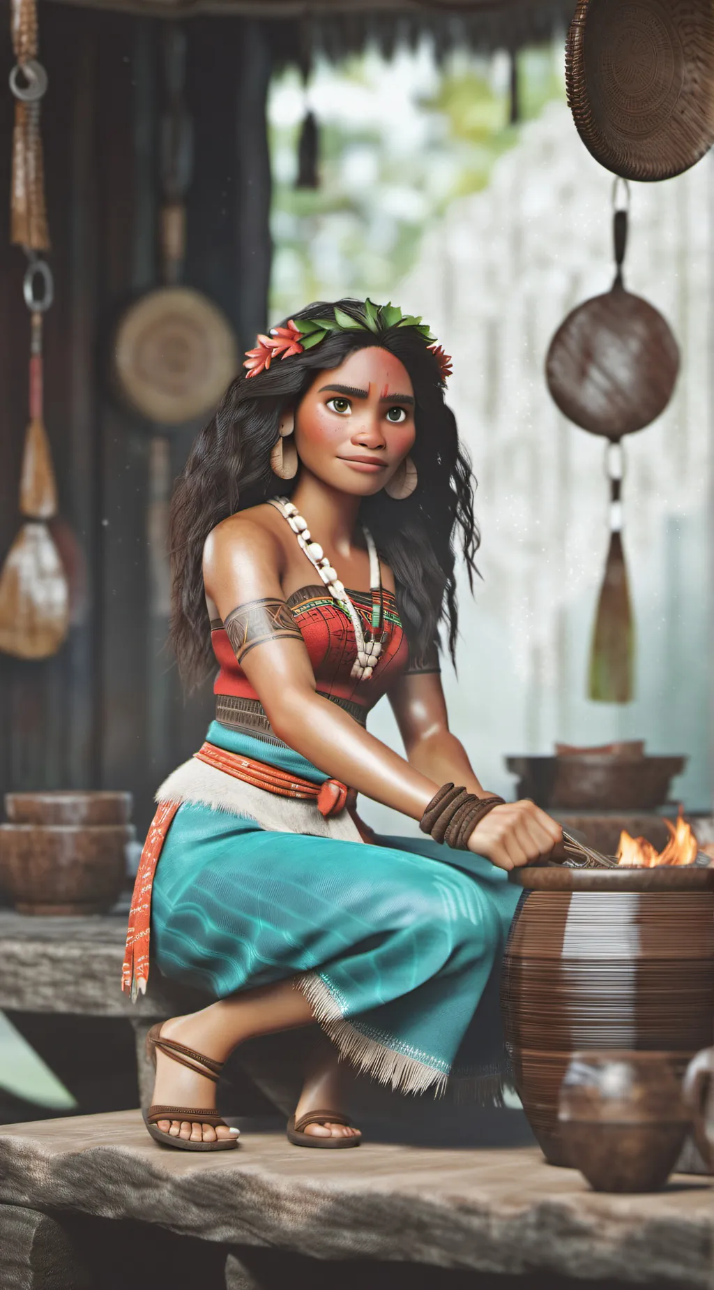 ai character: Moana background