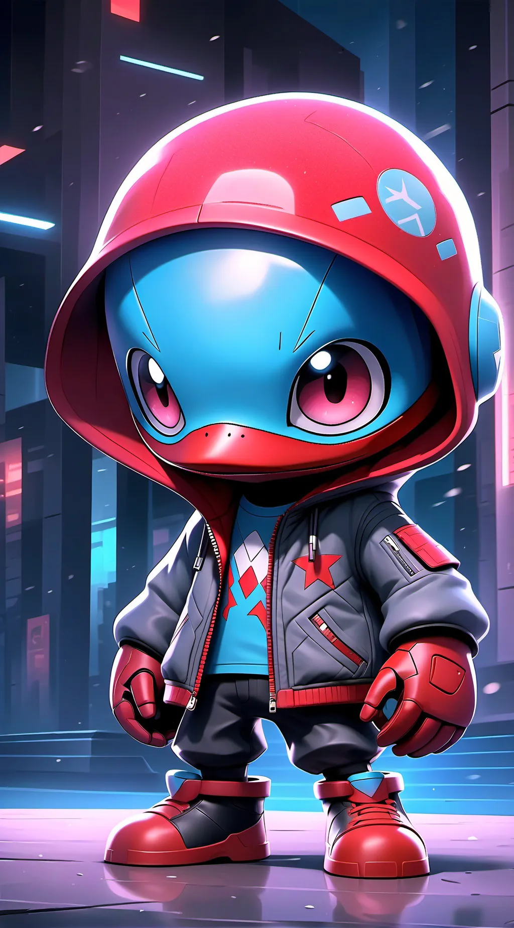 ai character: BLUE  background