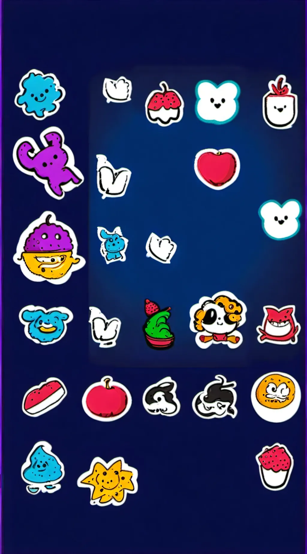 ai character: smiling critters background