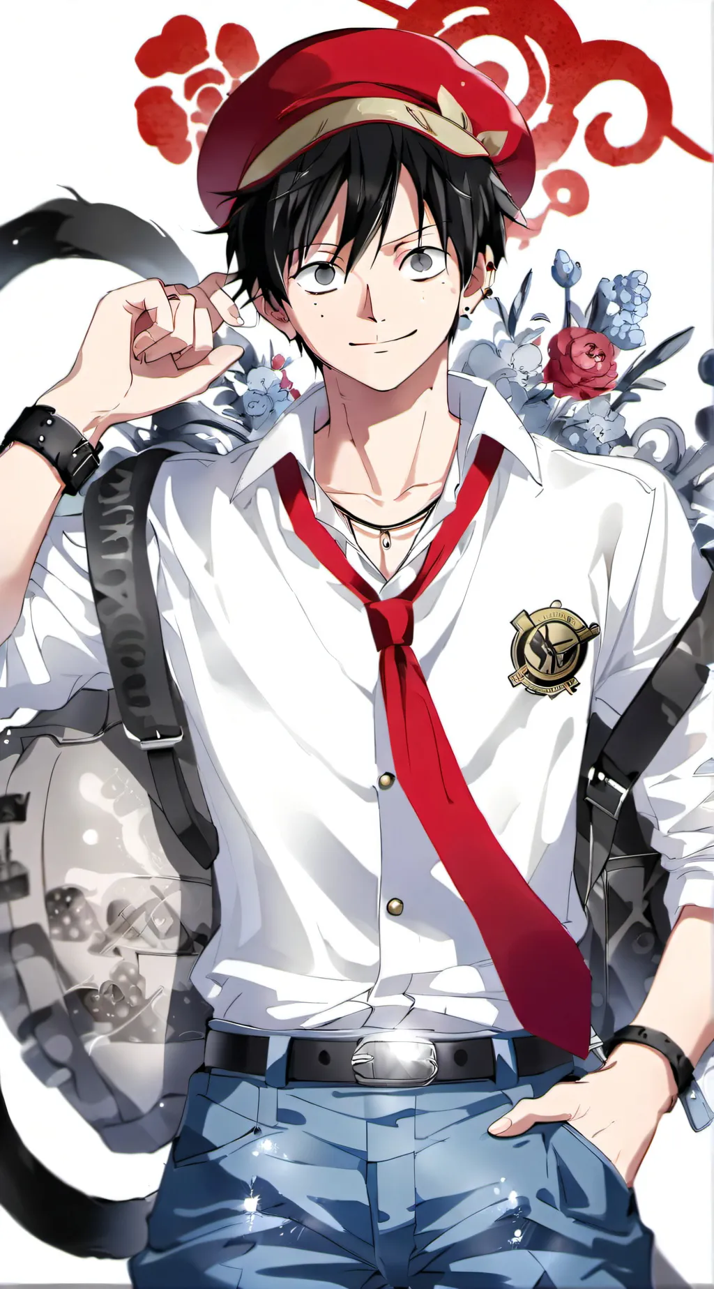ai character: Luffy background