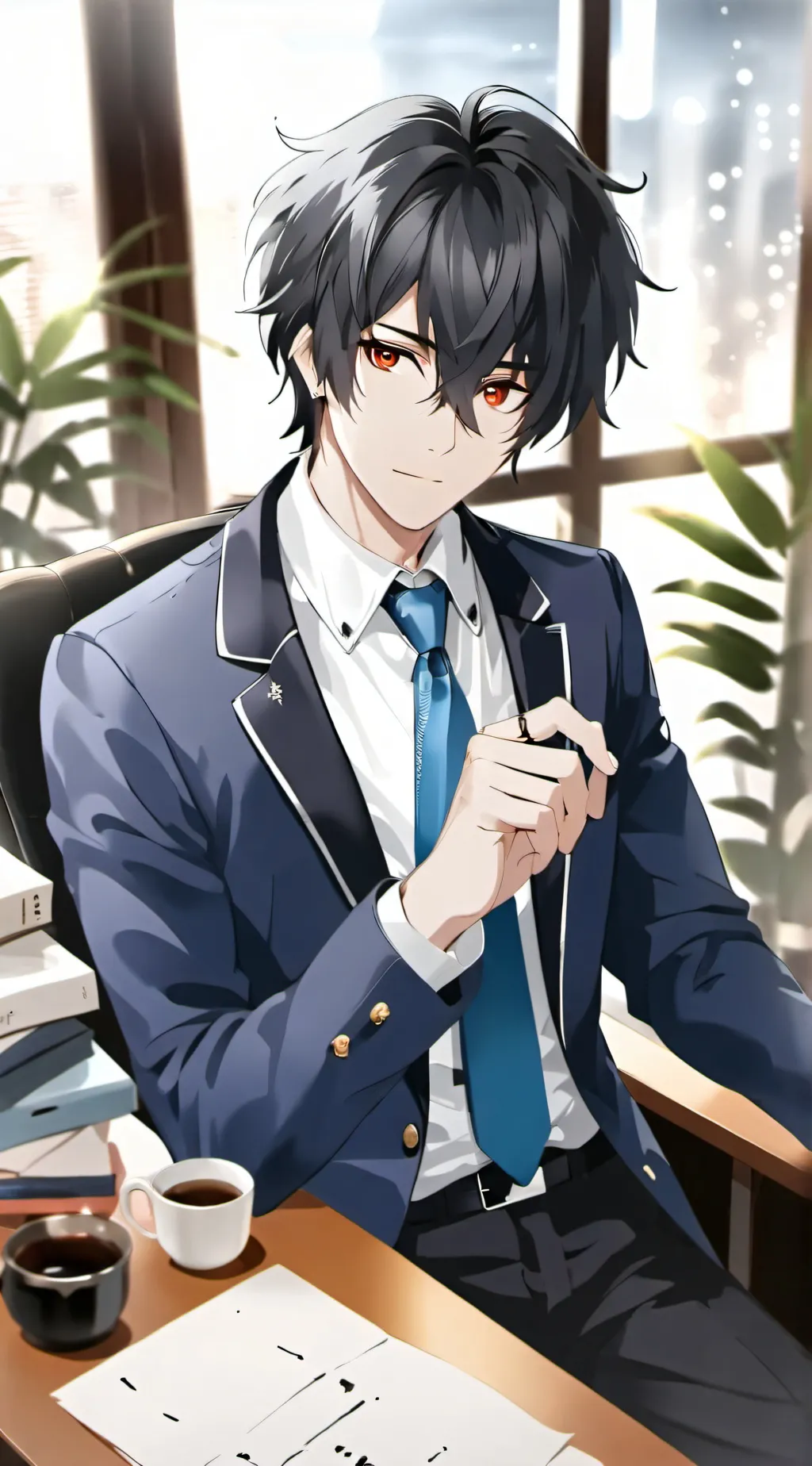 ai character: Run the school background