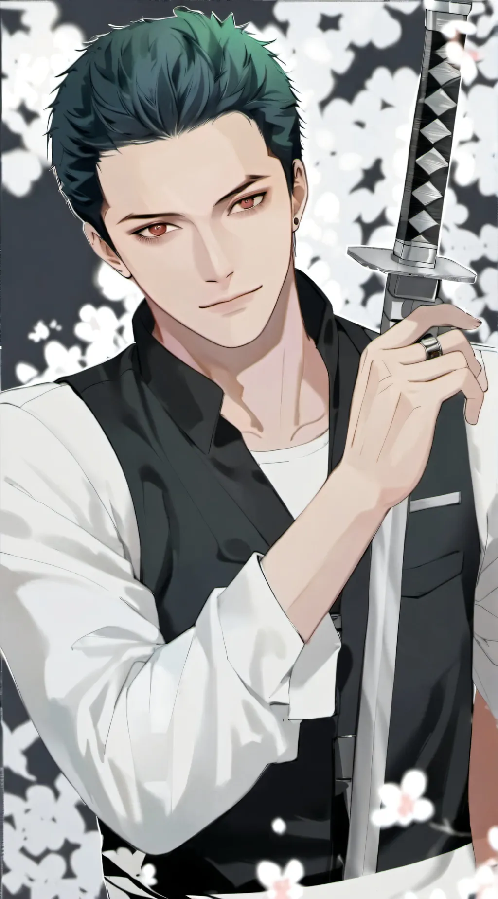 ai character: Zoro Live Action background
