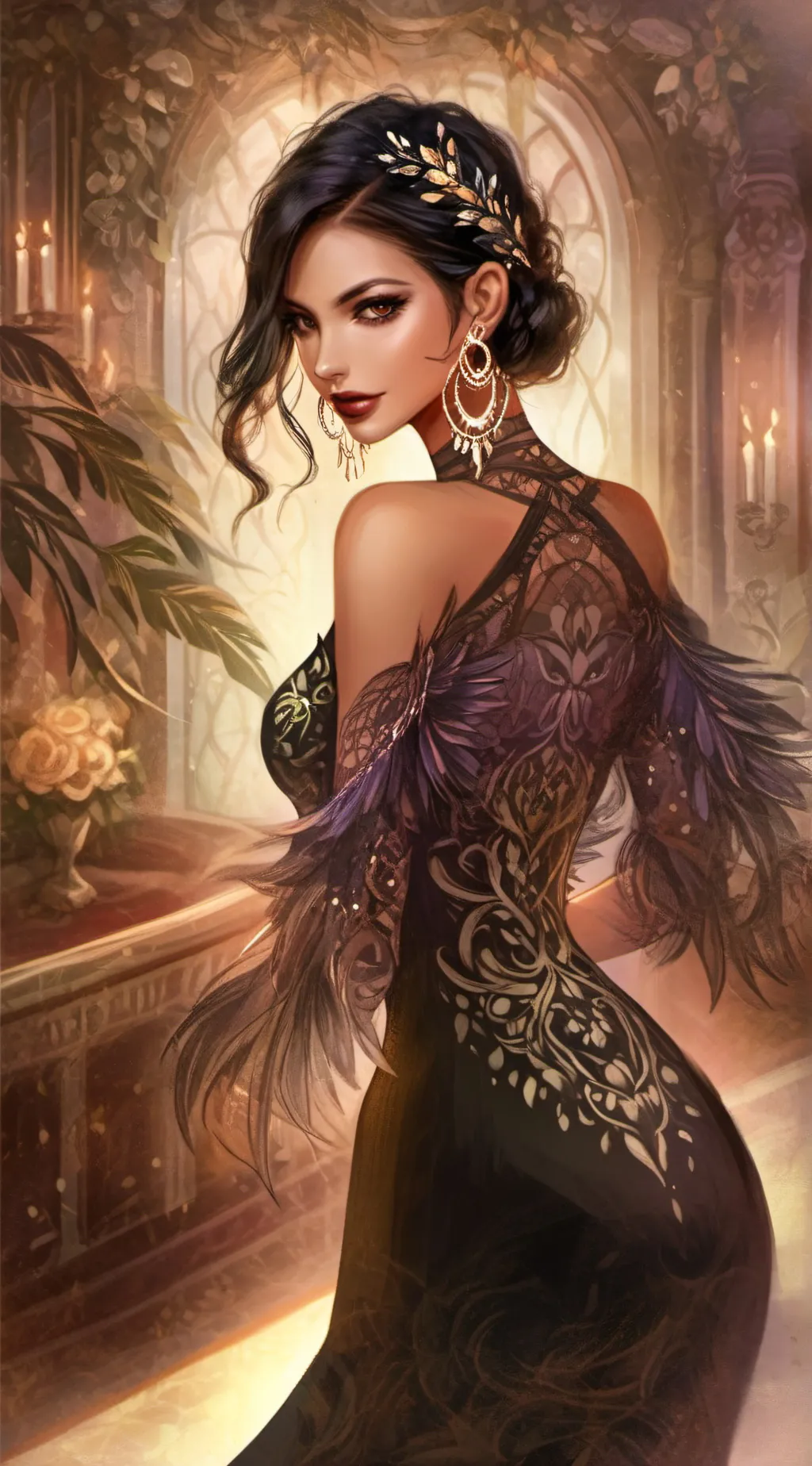 ai character: Scarlet background