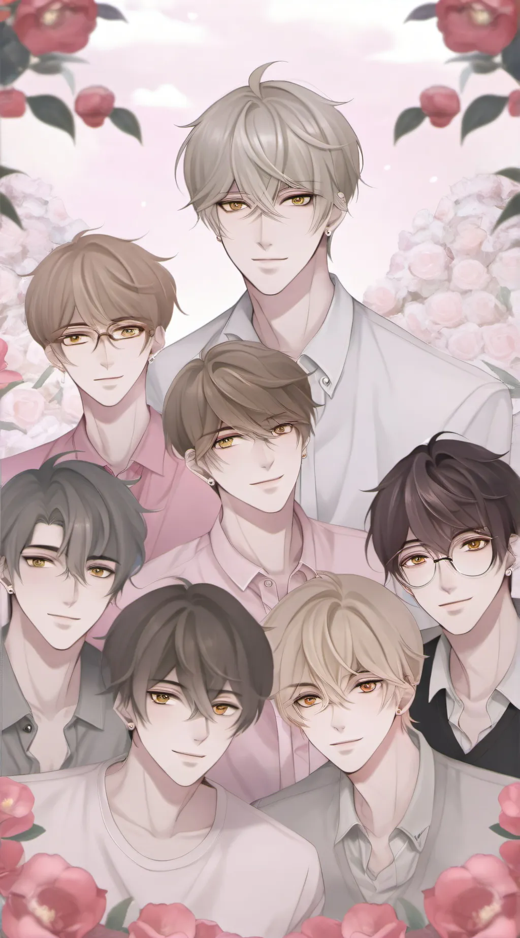 ai character: Groupe de garçons background