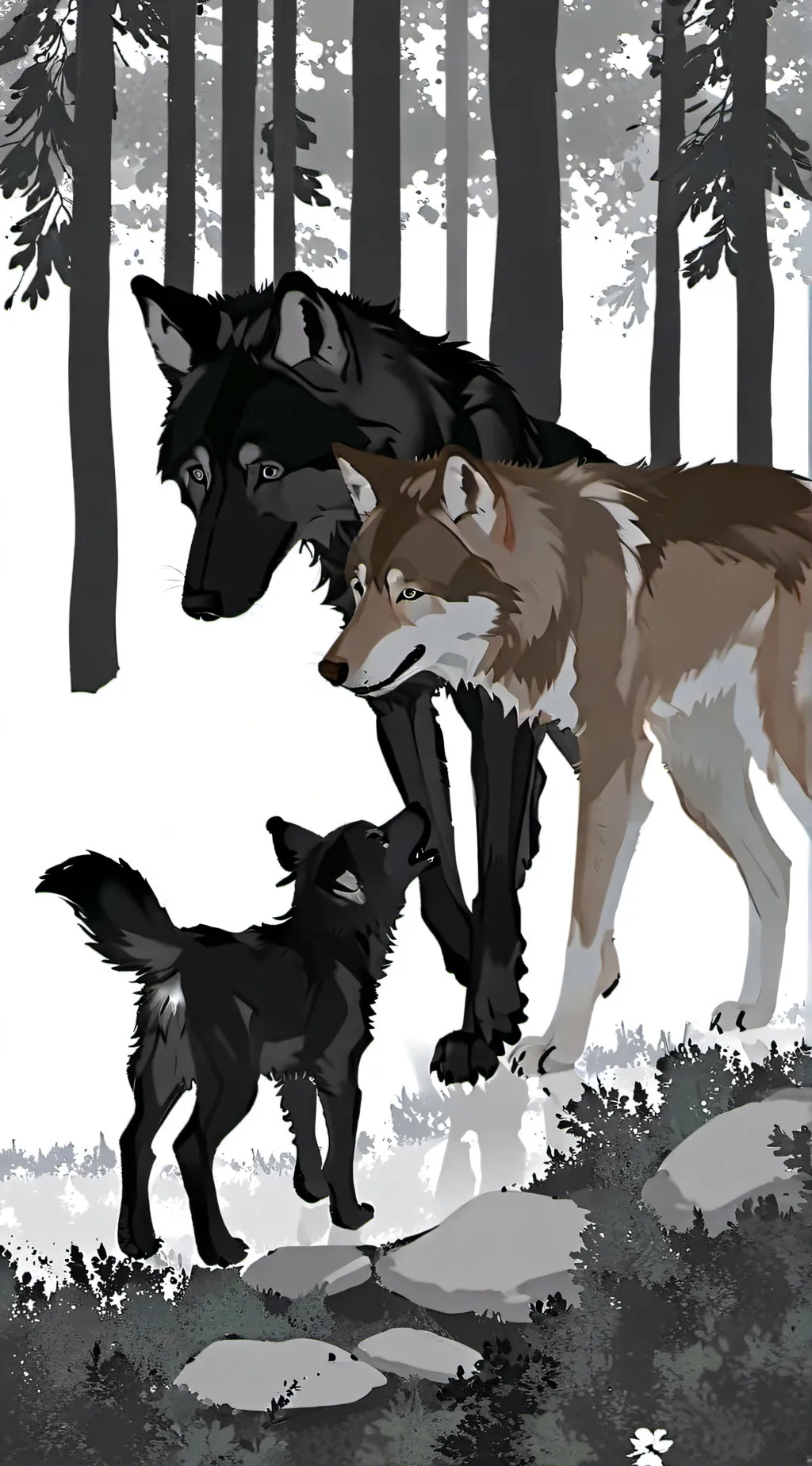 ai character: Wolf family  background