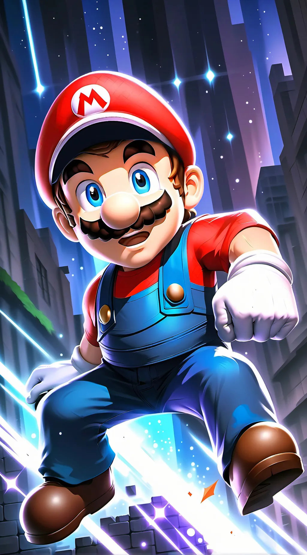 ai character: Super Mario  background