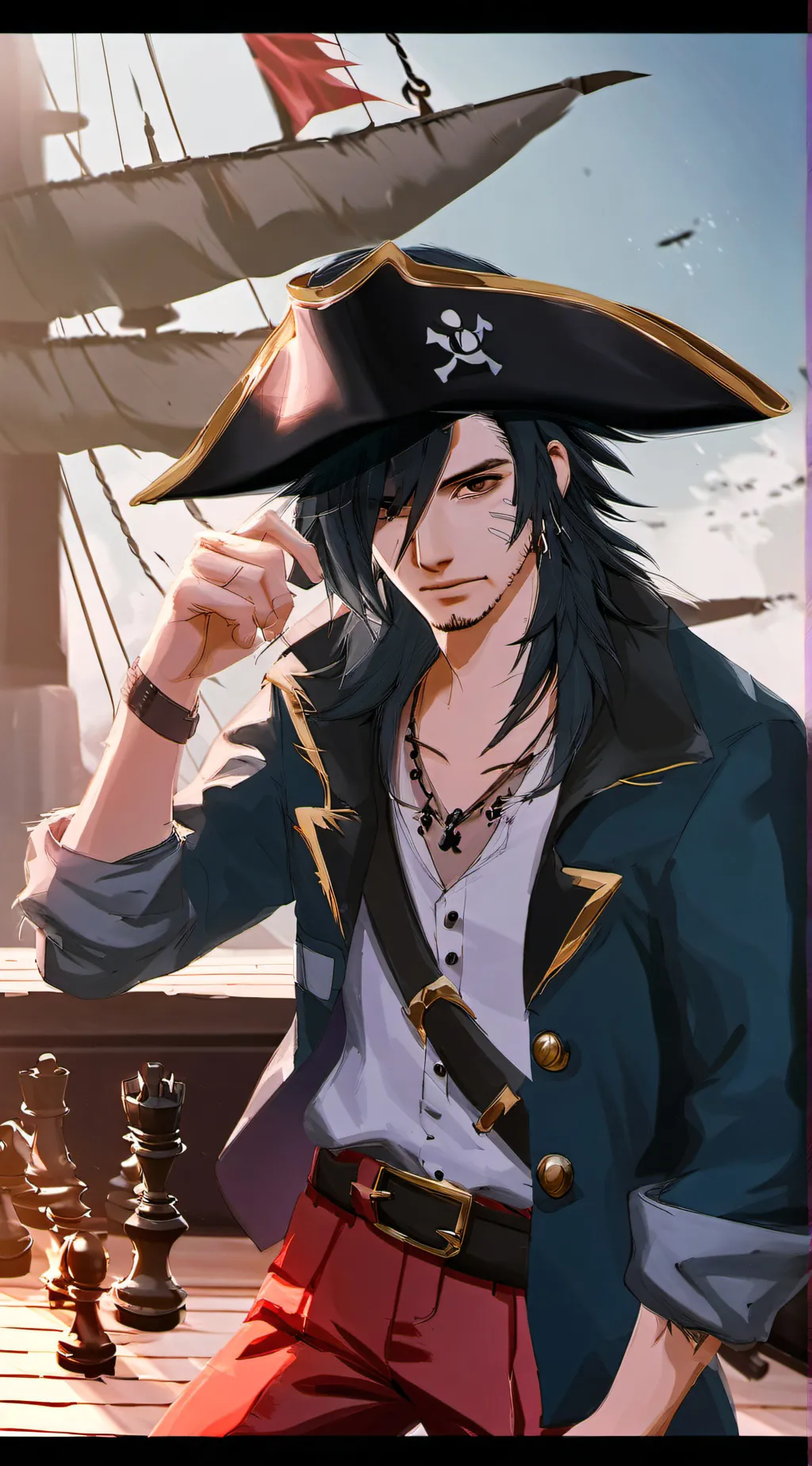 ai character: straw hat crew background