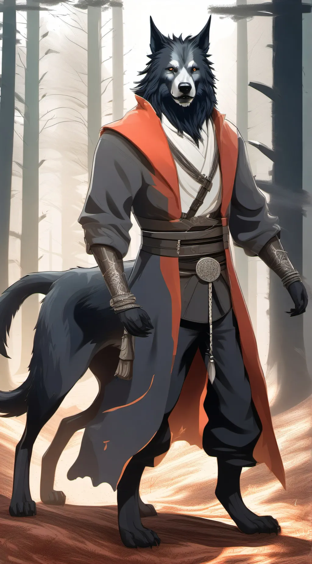 ai character: wolf fursuit background