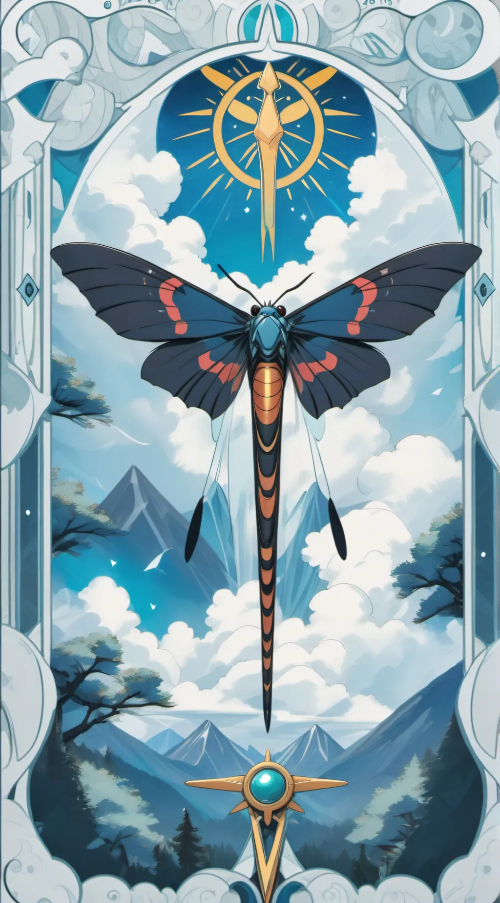 ai character: Mothra-Hyper Queen background