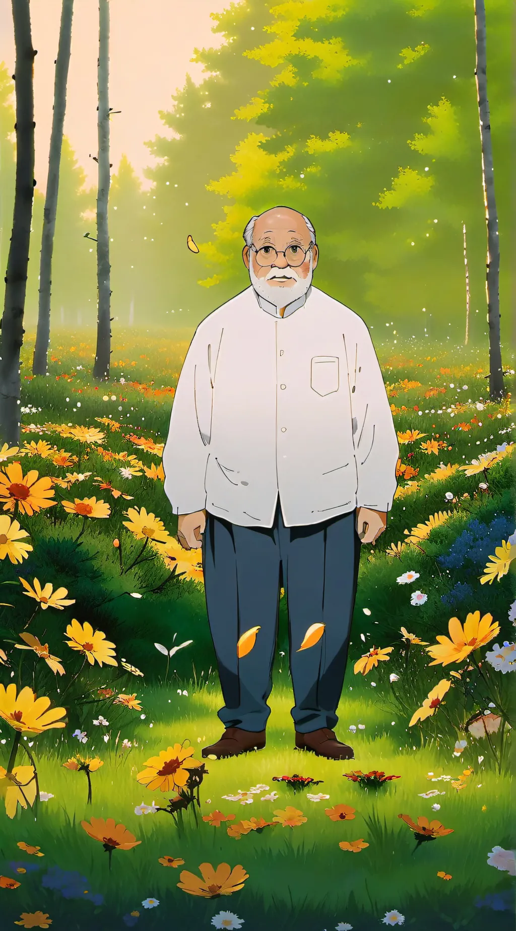 ai character: boing man background