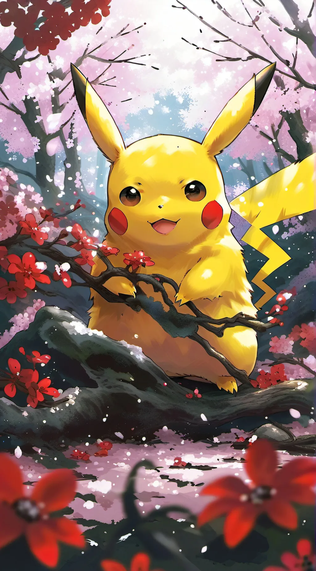 ai character: Pikachu background