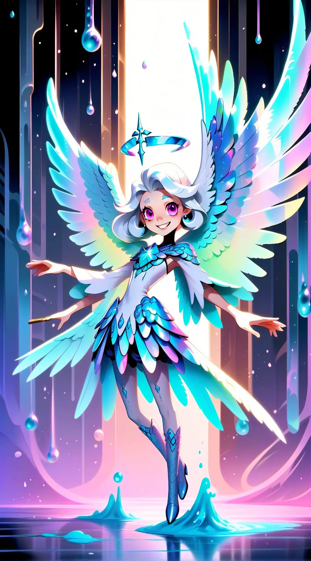 ai character: Angel bright background