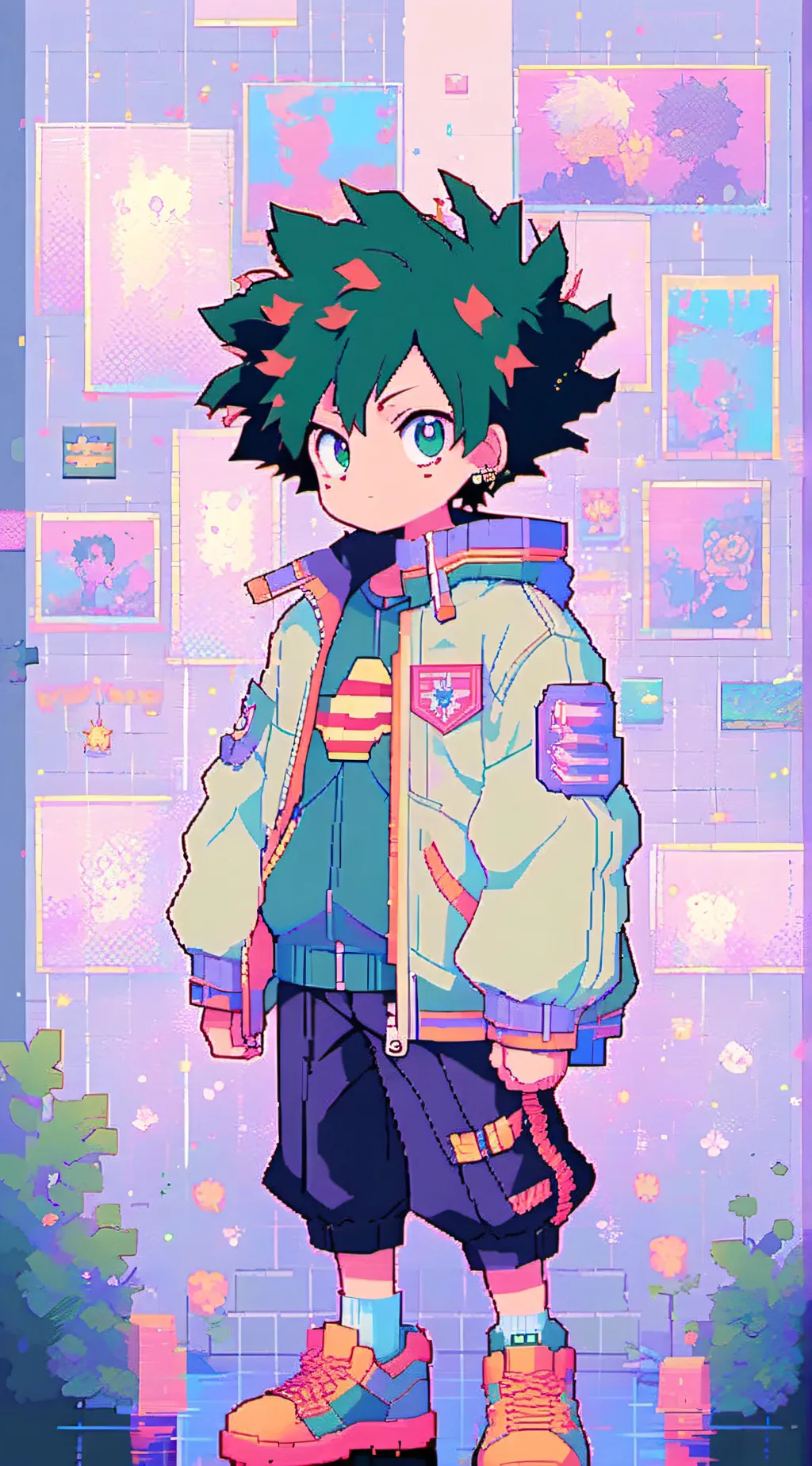 ai character: Mha X Fnaf background