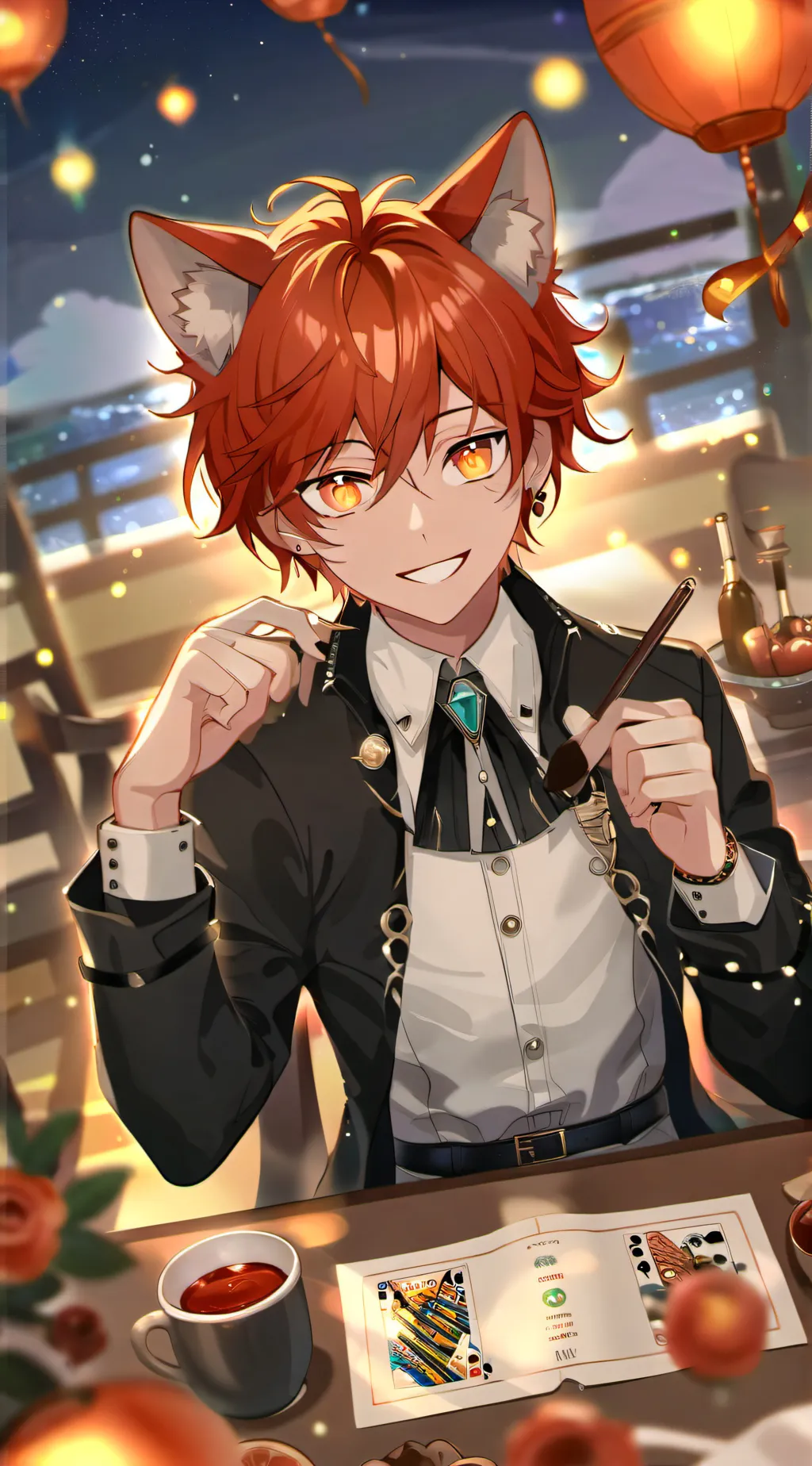 ai character: ashtray  background