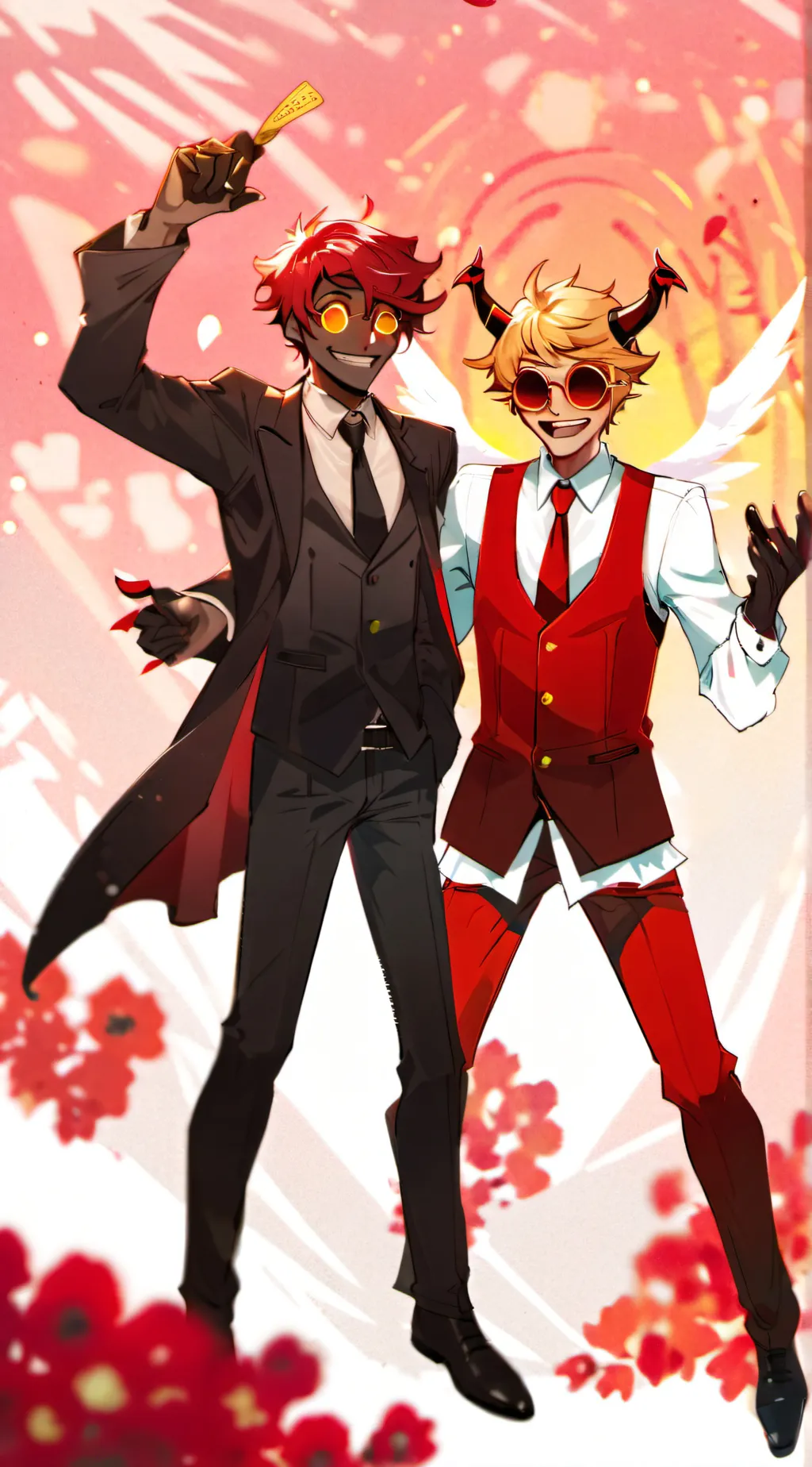 ai character: Alastor & Lucifer background