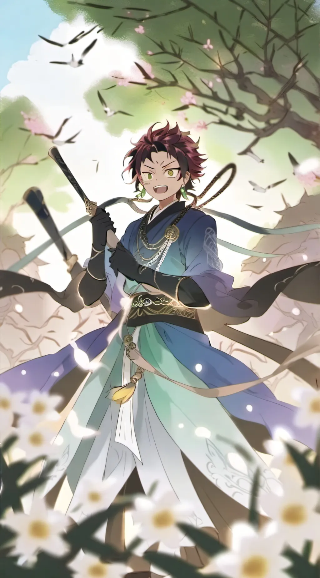 ai character: giyuu x sanemi💀 background