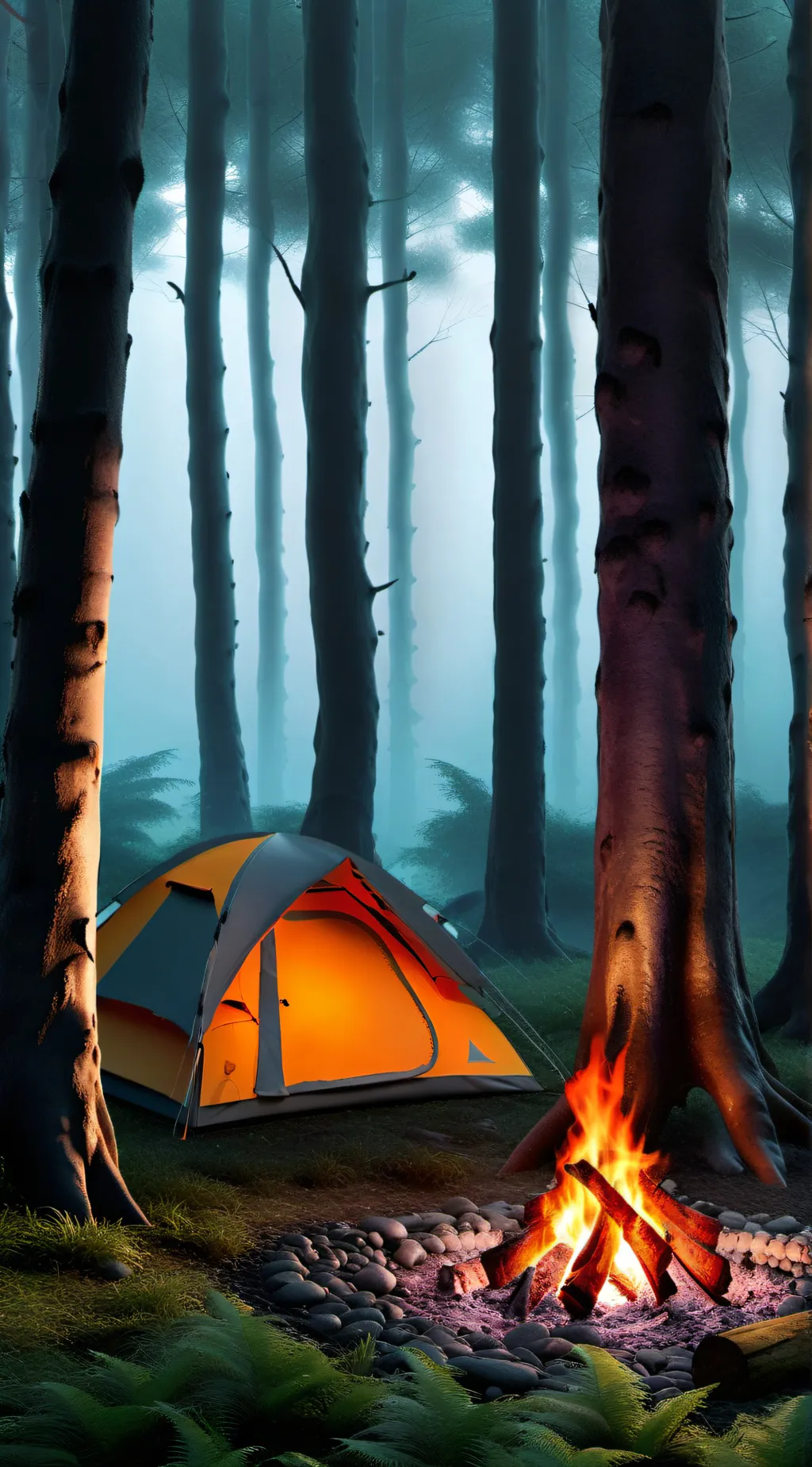 ai character: CH camping background
