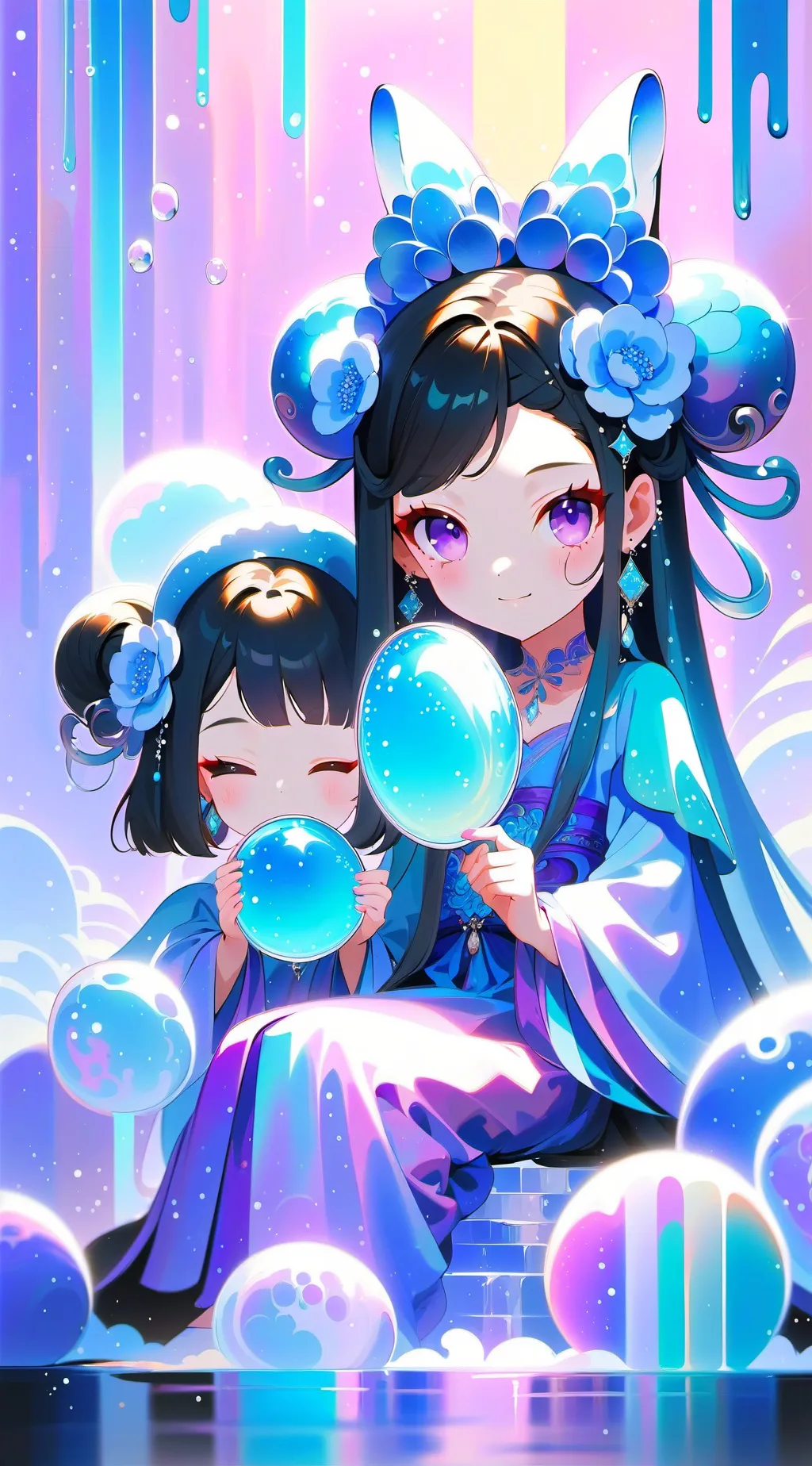 ai character: Anastasia and Mia background