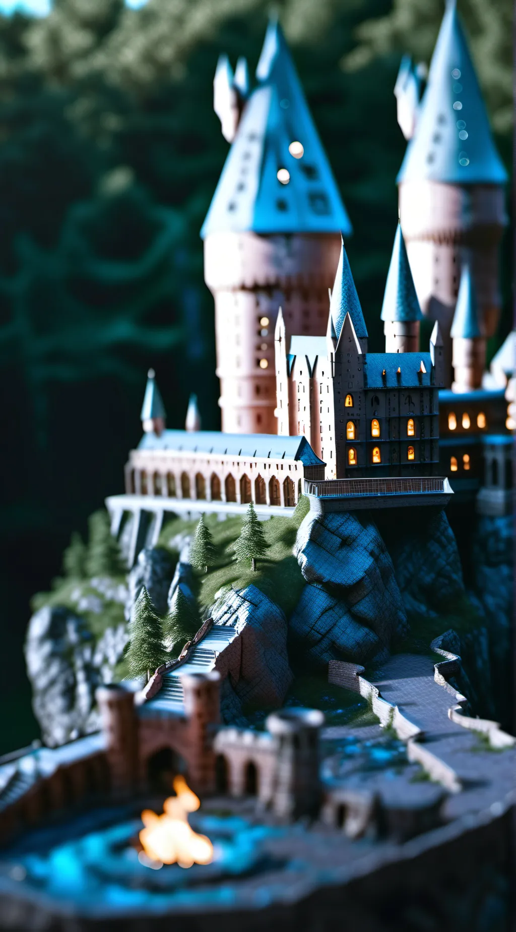 ai character: Hogwarts  background