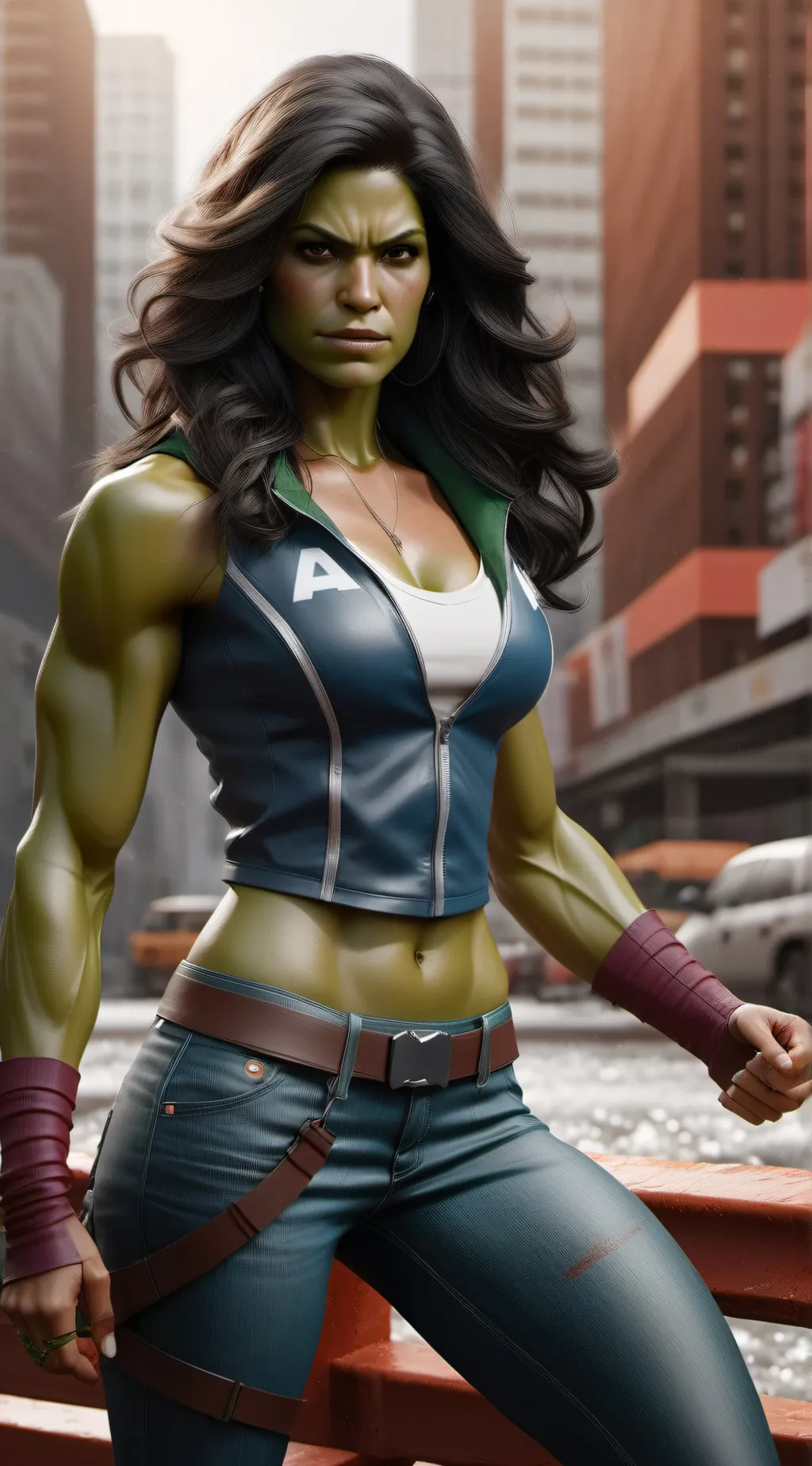ai character: She hulk rp background