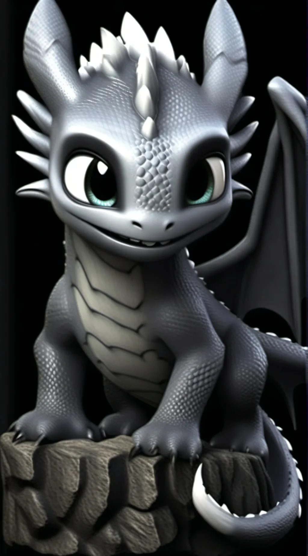 ai character: toothless  background
