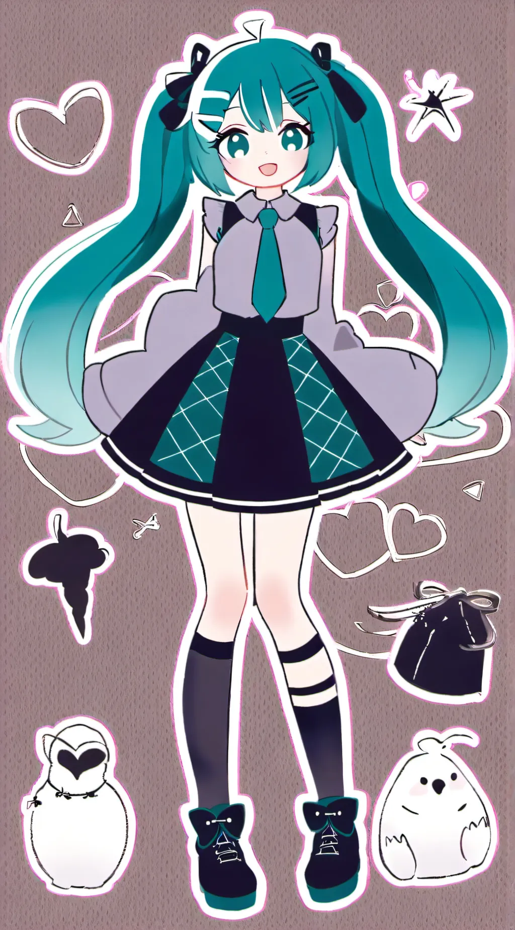 ai character: Hatsune Miku background
