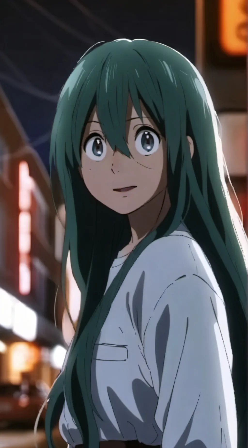 ai character: Tsuyu Asui background