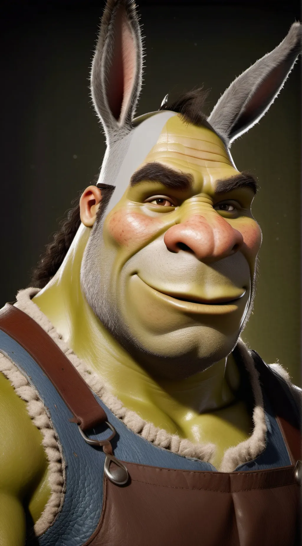 ai character: Donkey Shrek background